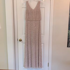 BHLDN Sequin Maxi Dress in Blush